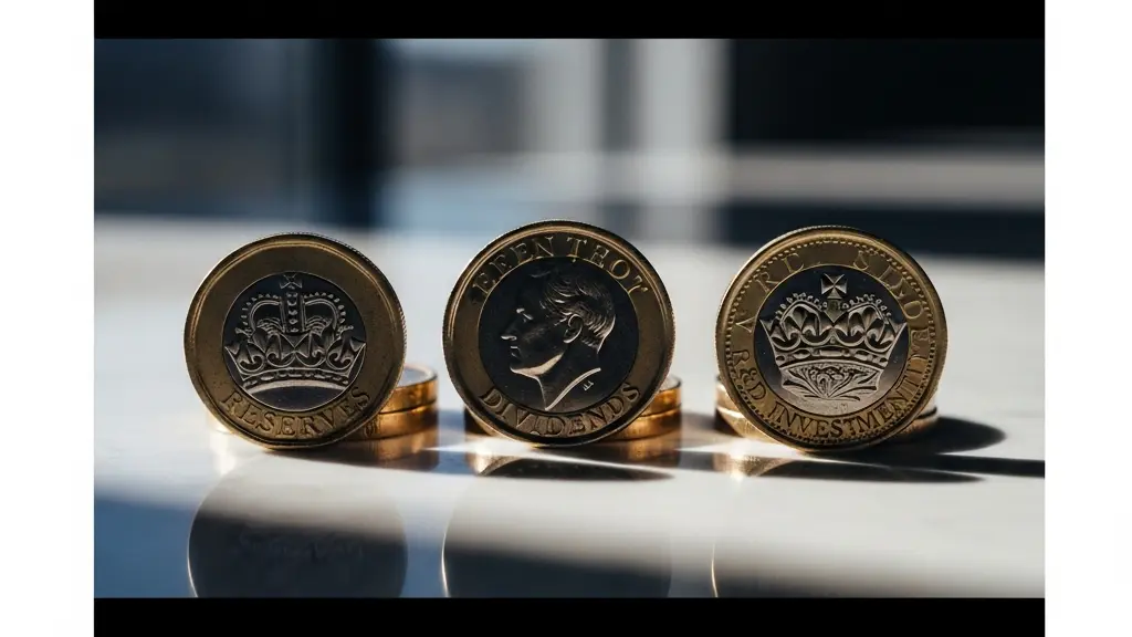 Abstract representation of capital allocation through balanced geometric forms