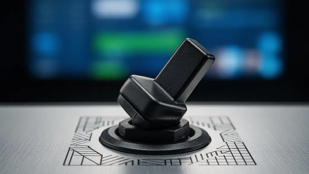 Close-up macro photography of a digital consent interface showing abstract toggle switches and patterns