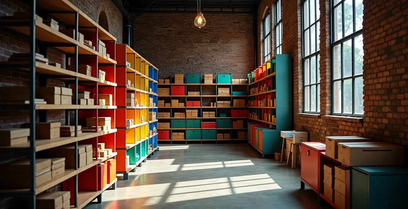 Victorian era UK retail stockroom converted into modern click and collect logistics hub