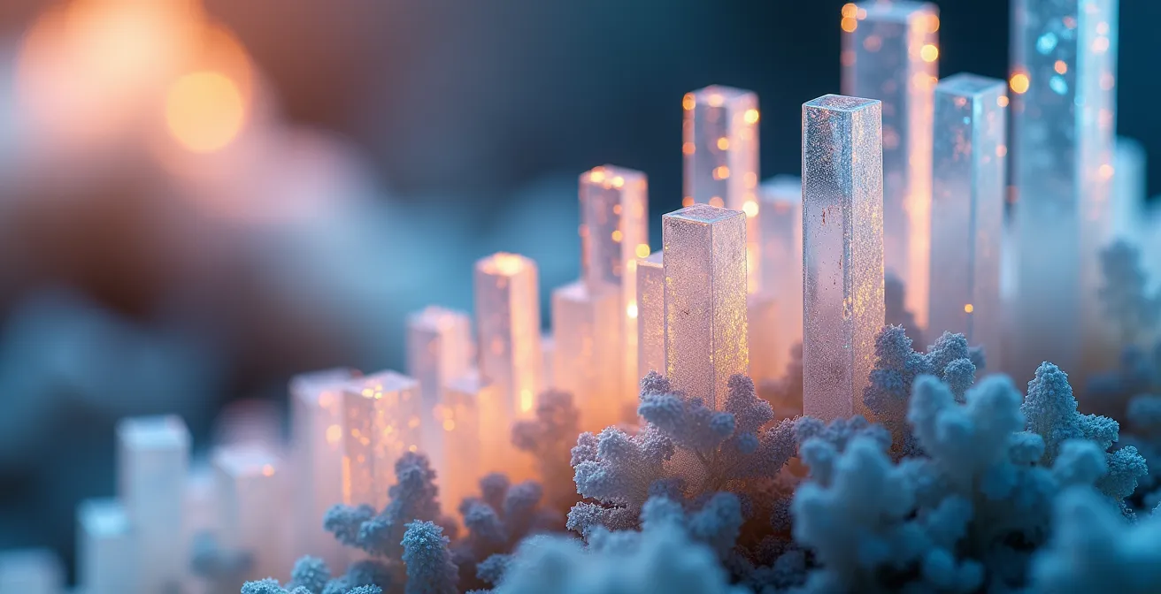 Abstract representation of startup growth metrics and traction milestones