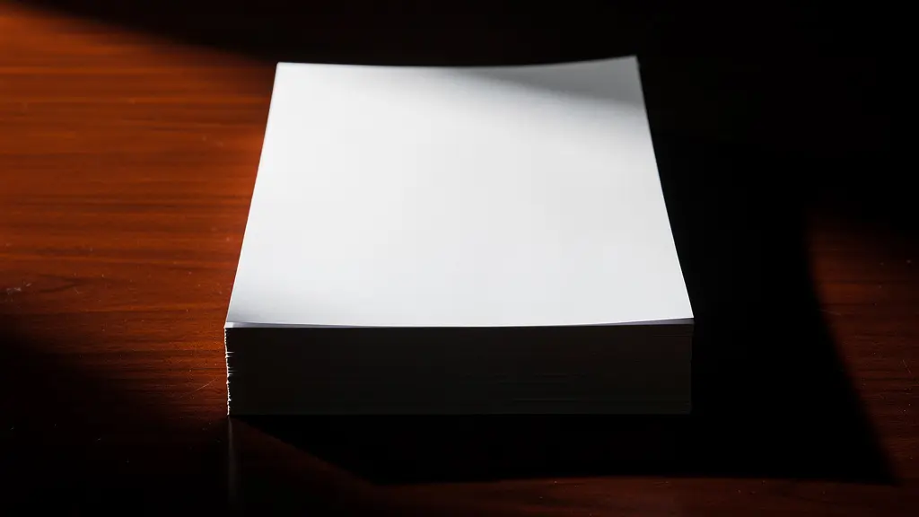 A symbolic and organized arrangement of blank paper stacks representing a structured credit proposal.