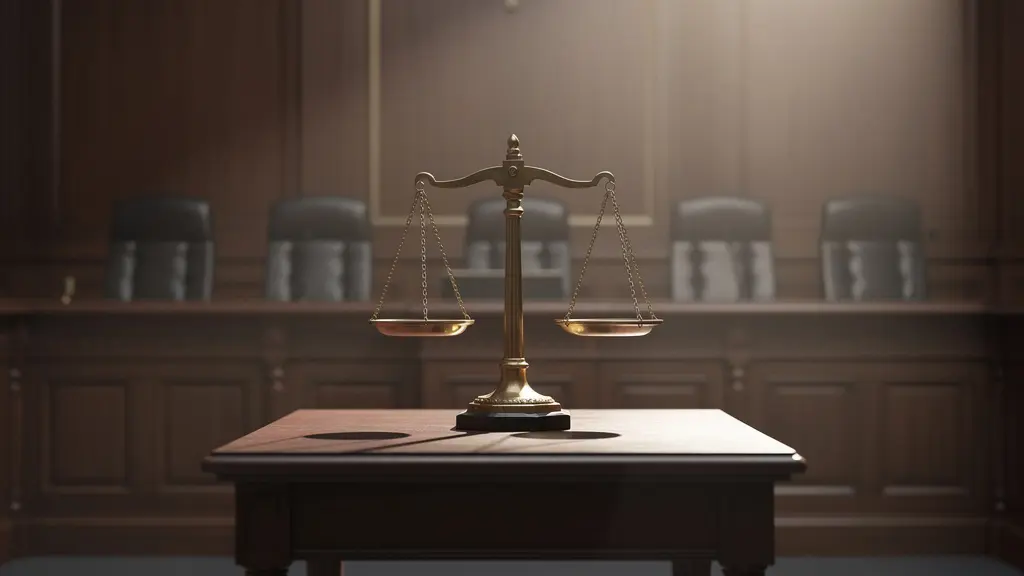 Empty UK employment tribunal hearing room with formal seating arrangement