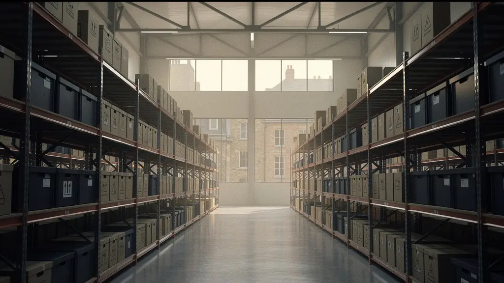 Modern British warehouse facility with diverse supply chain elements showing resilience and adaptation